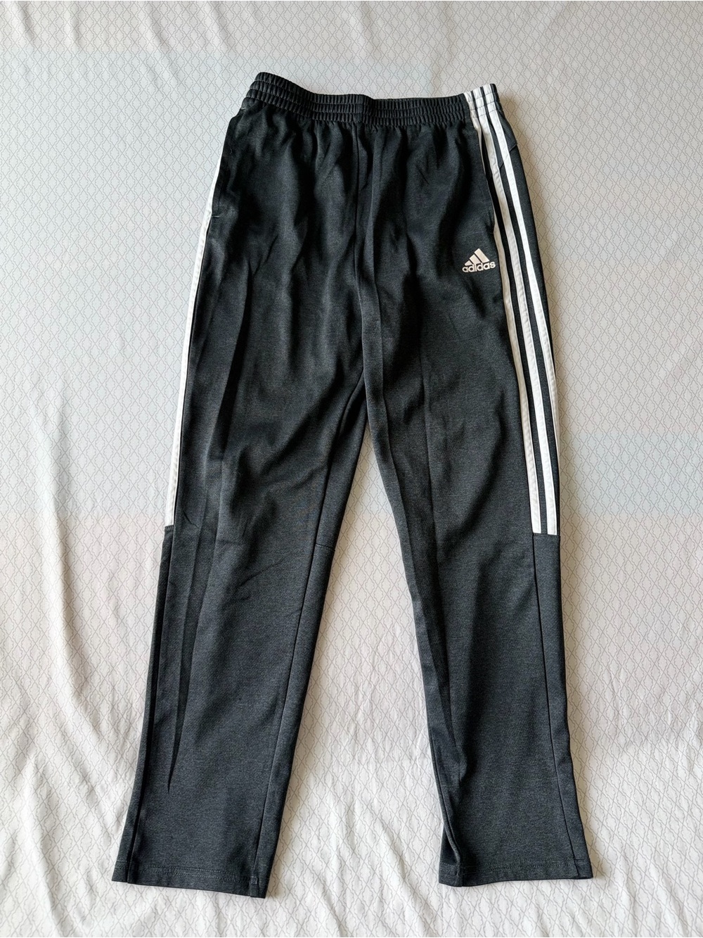 adidas Black Joggers with White Side Stripes